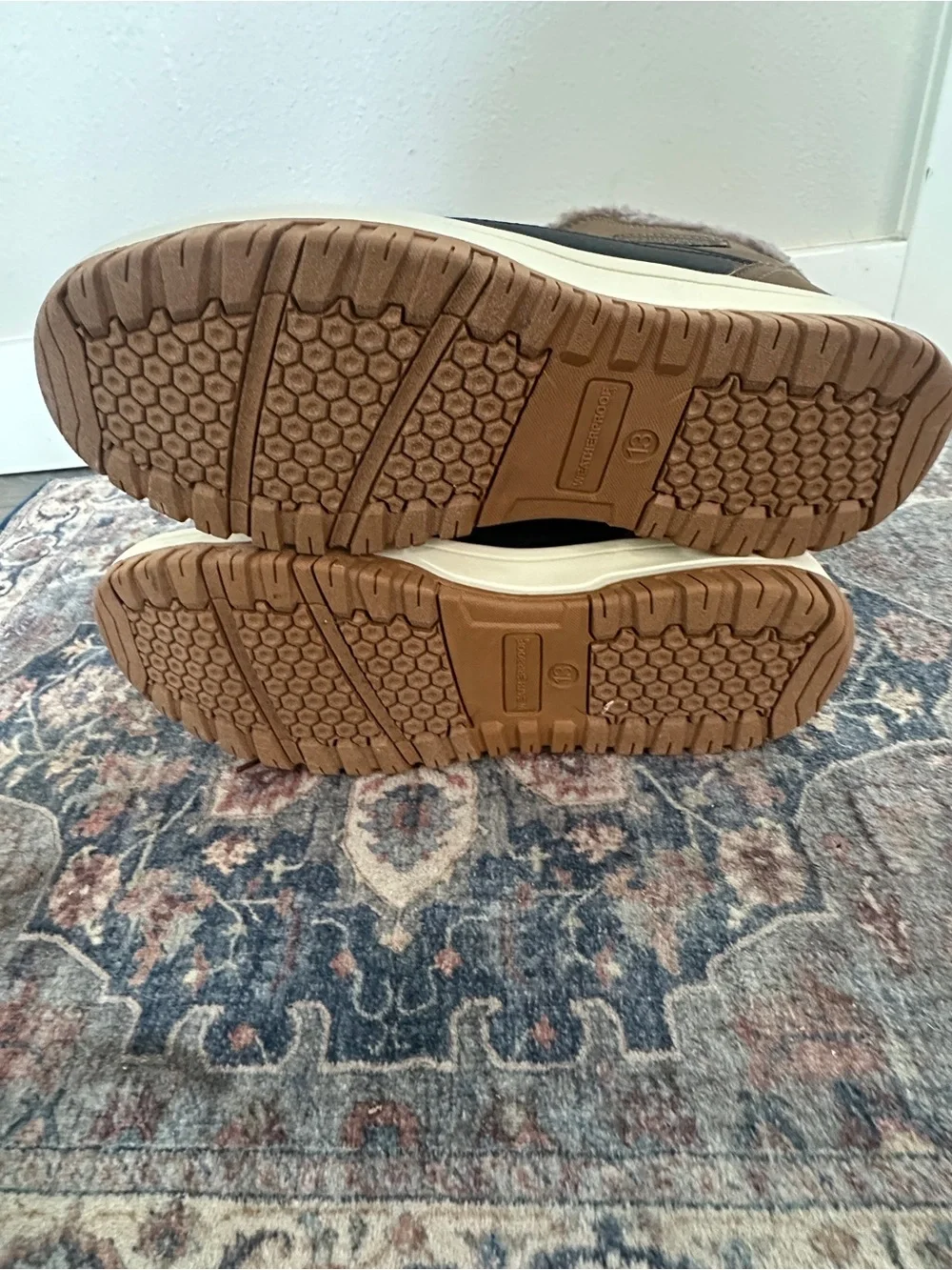 Weatherproof Men's Brown/Tan Lace-Up Insulated Snow Boots